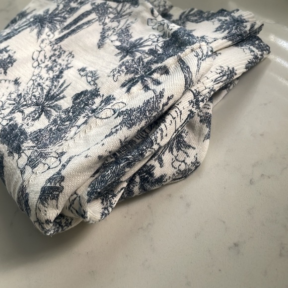 Tory Burch tropical print navy blue white/cream cotton cardigan - Picture 17 of 17